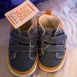 3-6 month shoes, denim
